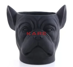 Aufbewahrung & Ordnung|KARE Design Deko Ubertopf Bulldog Schwarz