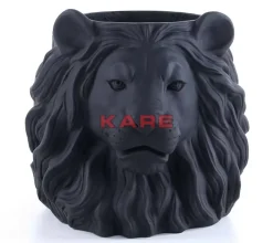 Aufbewahrung & Ordnung|KARE Design Deko Ubertopf Lion Schwarz