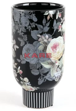 Vasen|KARE Design Deko Vase Rose Magic Schwarz 27Cm