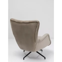 Sessel|KARE Design Drehsessel Bellissima Velvet Beige