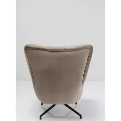Sessel|KARE Design Drehsessel Bellissima Velvet Beige