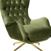 Sessel|KARE Design Drehsessel Bellissima Velvet Grun