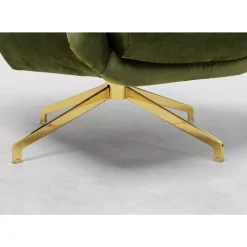 Sessel|KARE Design Drehsessel Bellissima Velvet Grun