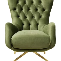 Sessel|KARE Design Drehsessel Bellissima Velvet Grun