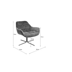 Sessel|KARE Design Drehsessel Bristol Gelb