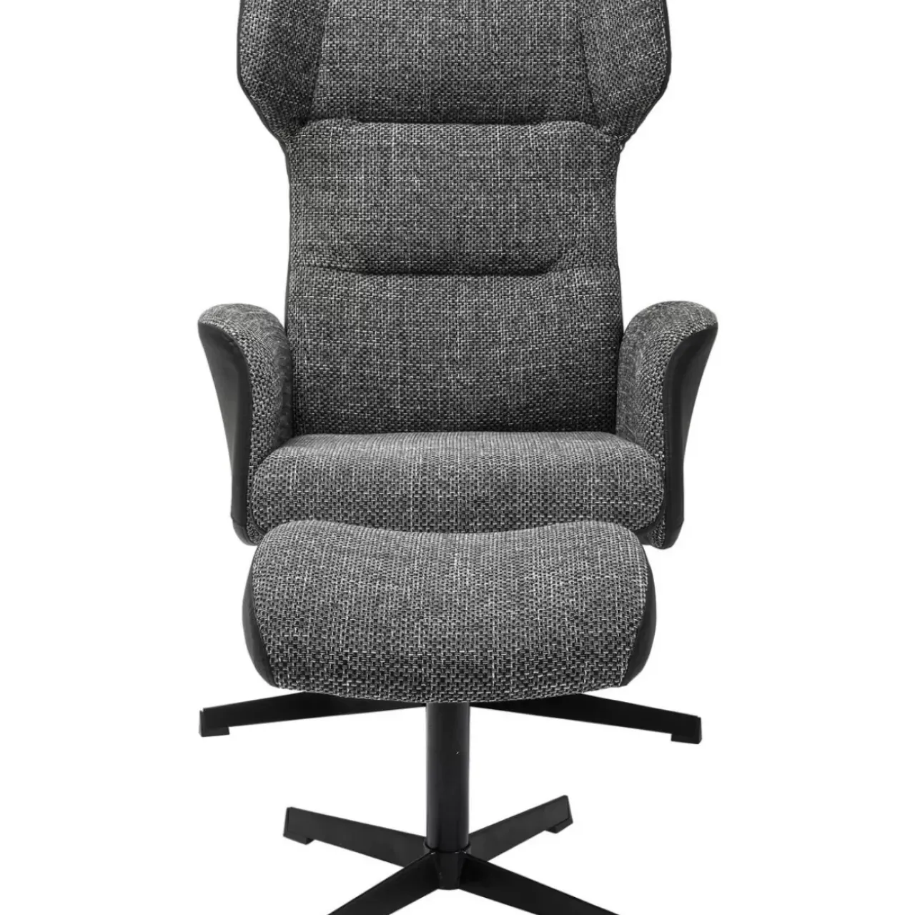 Sessel|KARE Design Drehsessel Mit Hocker Ohio Salt And Pepper