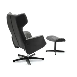 Sessel|KARE Design Drehsessel Mit Hocker Ohio Salt And Pepper