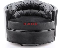 Sessel|KARE Design Drehsessel Music Hall Grau