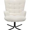 Sessel|KARE Design Drehsessel Oscar Boucle Creme