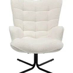 Sessel|KARE Design Drehsessel Oscar Boucle Creme
