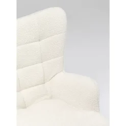 Sessel|KARE Design Drehsessel Oscar Boucle Creme