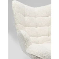 Sessel|KARE Design Drehsessel Oscar Boucle Creme
