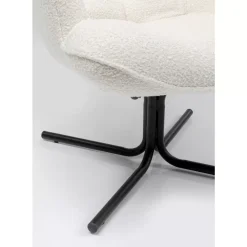 Sessel|KARE Design Drehsessel Oscar Boucle Creme