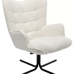 Sessel|KARE Design Drehsessel Oscar Boucle Creme