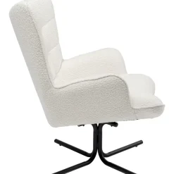 Sessel|KARE Design Drehsessel Oscar Boucle Creme