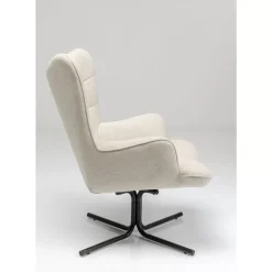 Sessel|KARE Design Drehsessel Oscar Creme