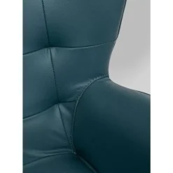 Sessel|KARE Design Drehsessel Oscar Leder Blau