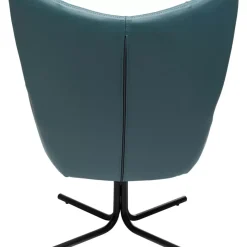 Sessel|KARE Design Drehsessel Oscar Leder Blau