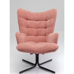 Sessel|KARE Design Drehsessel Oscar Rosa