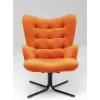 Sessel|KARE Design Drehsessel Oscar Velvet Orange