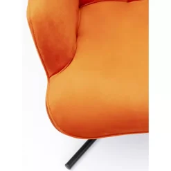 Sessel|KARE Design Drehsessel Oscar Velvet Orange