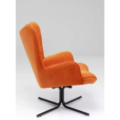 Sessel|KARE Design Drehsessel Oscar Velvet Orange