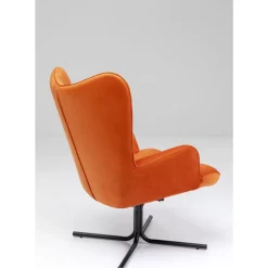 Sessel|KARE Design Drehsessel Oscar Velvet Orange