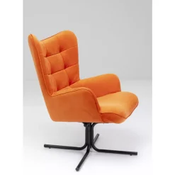 Sessel|KARE Design Drehsessel Oscar Velvet Orange