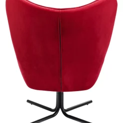 Sessel|KARE Design Drehsessel Oscar Velvet Rot