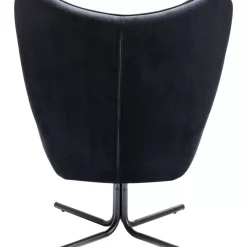 Sessel|KARE Design Drehsessel Oscar Velvet Schwarz