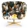 Sessel|KARE Design Drehsessel Peony Flower Gelb