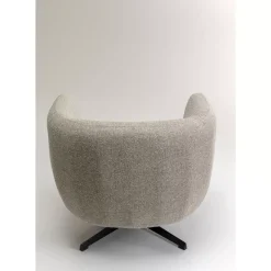 Sessel|KARE Design Drehsessel Peony Grau