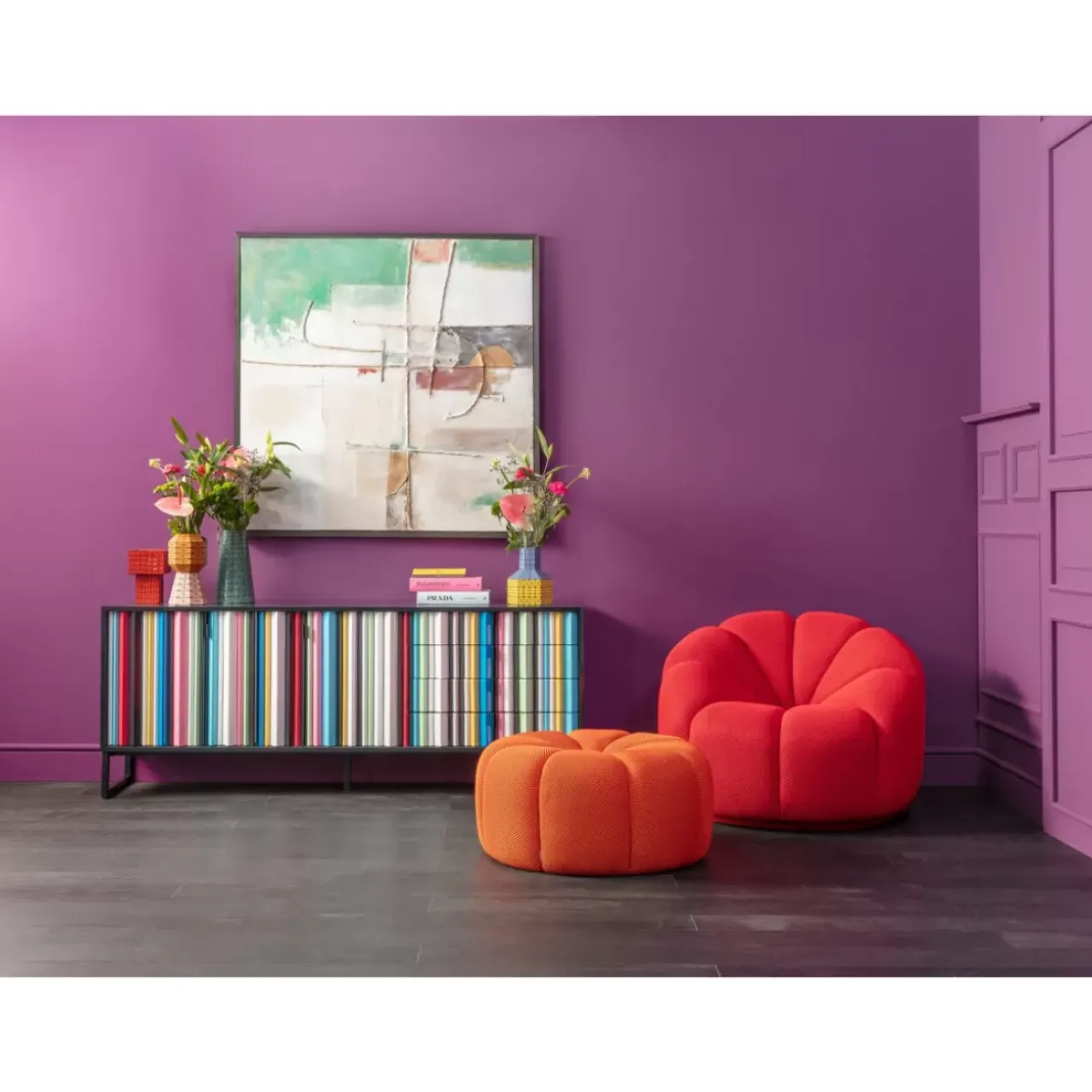 Sessel|KARE Design Drehsessel Peppo Lounge Rot