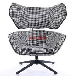 Sessel|KARE Design Drehsessel Toledo Schwarz Weiss