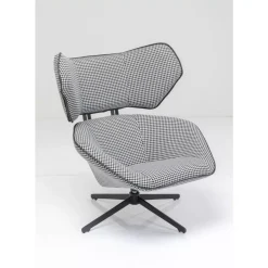 Sessel|KARE Design Drehsessel Toledo Schwarz Weiss