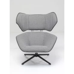 Sessel|KARE Design Drehsessel Toledo Schwarz Weiss