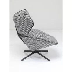 Sessel|KARE Design Drehsessel Toledo Schwarz Weiss