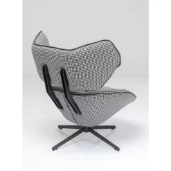 Sessel|KARE Design Drehsessel Toledo Schwarz Weiss