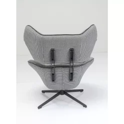 Sessel|KARE Design Drehsessel Toledo Schwarz Weiss