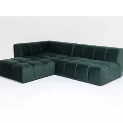 Sofas & Couches|KARE Design Ecksofa Belami Velvet Dunkelgrun Links 265Cm