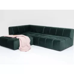 Sofas & Couches|KARE Design Ecksofa Belami Velvet Dunkelgrun Links 265Cm