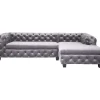 Sofas & Couches|KARE Design Ecksofa Desire Velvet Silbergrau R