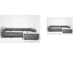 Sofas & Couches|KARE Design Ecksofa Desire Velvet Silbergrau R