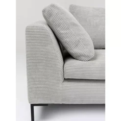 Sofas & Couches|KARE Design Ecksofa Gianni Cord Grau Rechts