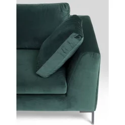 Sofas & Couches|KARE Design Ecksofa Gianni Small Velvet Dunkelgrun Links