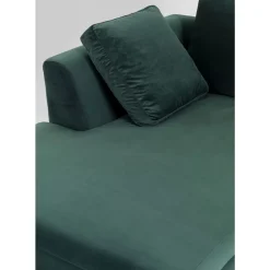 Sofas & Couches|KARE Design Ecksofa Gianni Small Velvet Dunkelgrun Links
