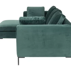Sofas & Couches|KARE Design Ecksofa Gianni Small Velvet Dunkelgrun Links