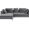 Sofas & Couches|KARE Design Ecksofa Gianni Small Velvet Grau Links
