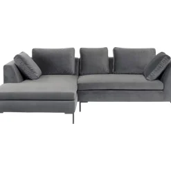 Sofas & Couches|KARE Design Ecksofa Gianni Small Velvet Grau Links
