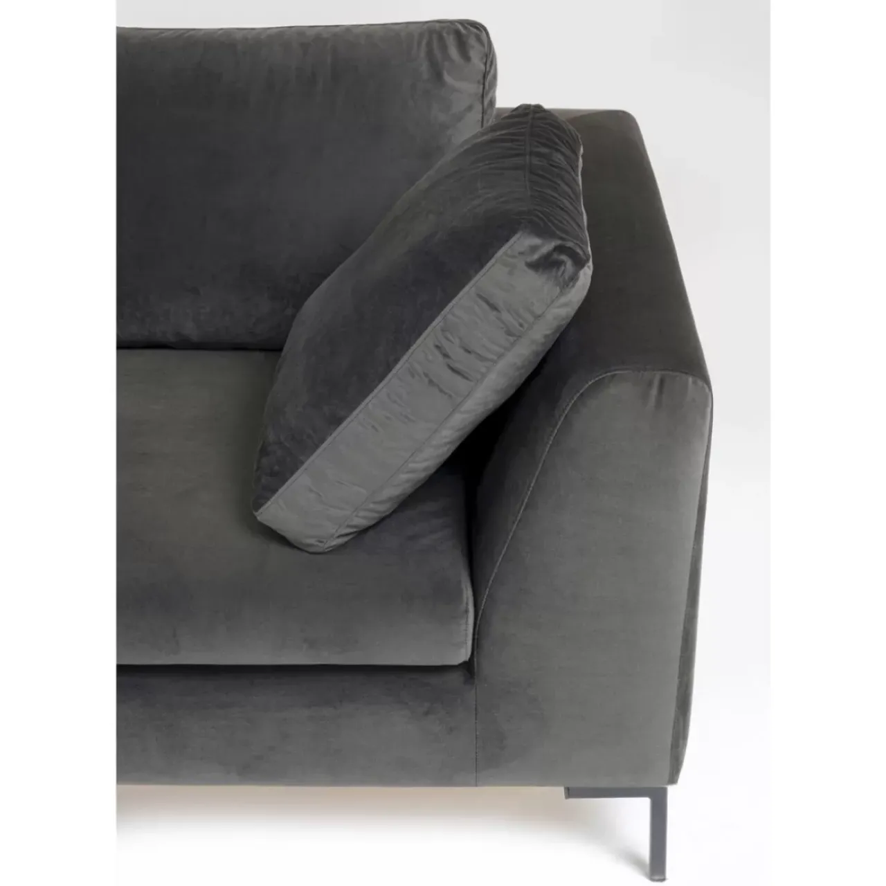 Sofas & Couches|KARE Design Ecksofa Gianni Small Velvet Grau Links